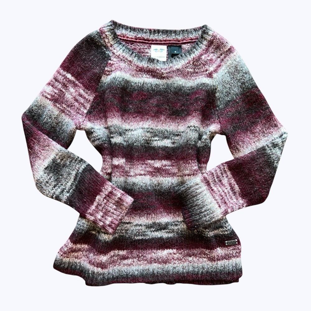 Harley-Davidson Women's Sweater - Burgundy and Gray